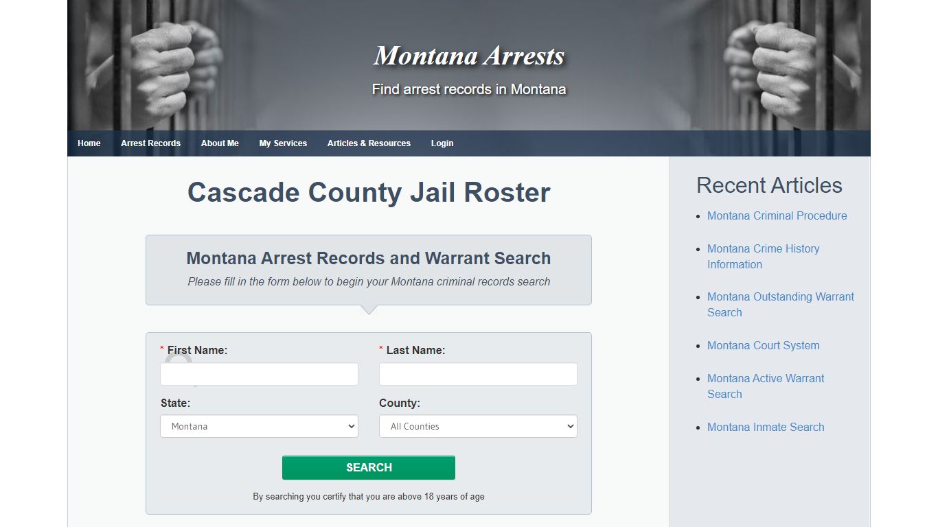 Cascade County Jail Roster - Montana Arrests
